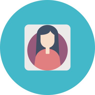 Avatar kadın simgesi kavramsal tasarım