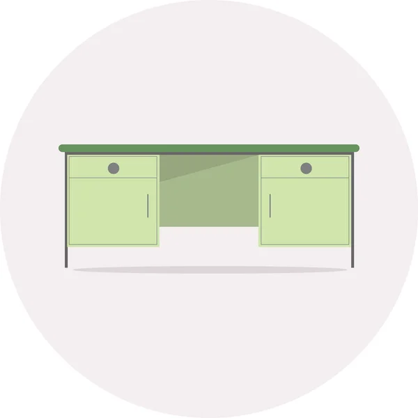 Büro Schreibtisch Icon Design Set Großartiger Flacher Icons Mit Stil — Stockvektor