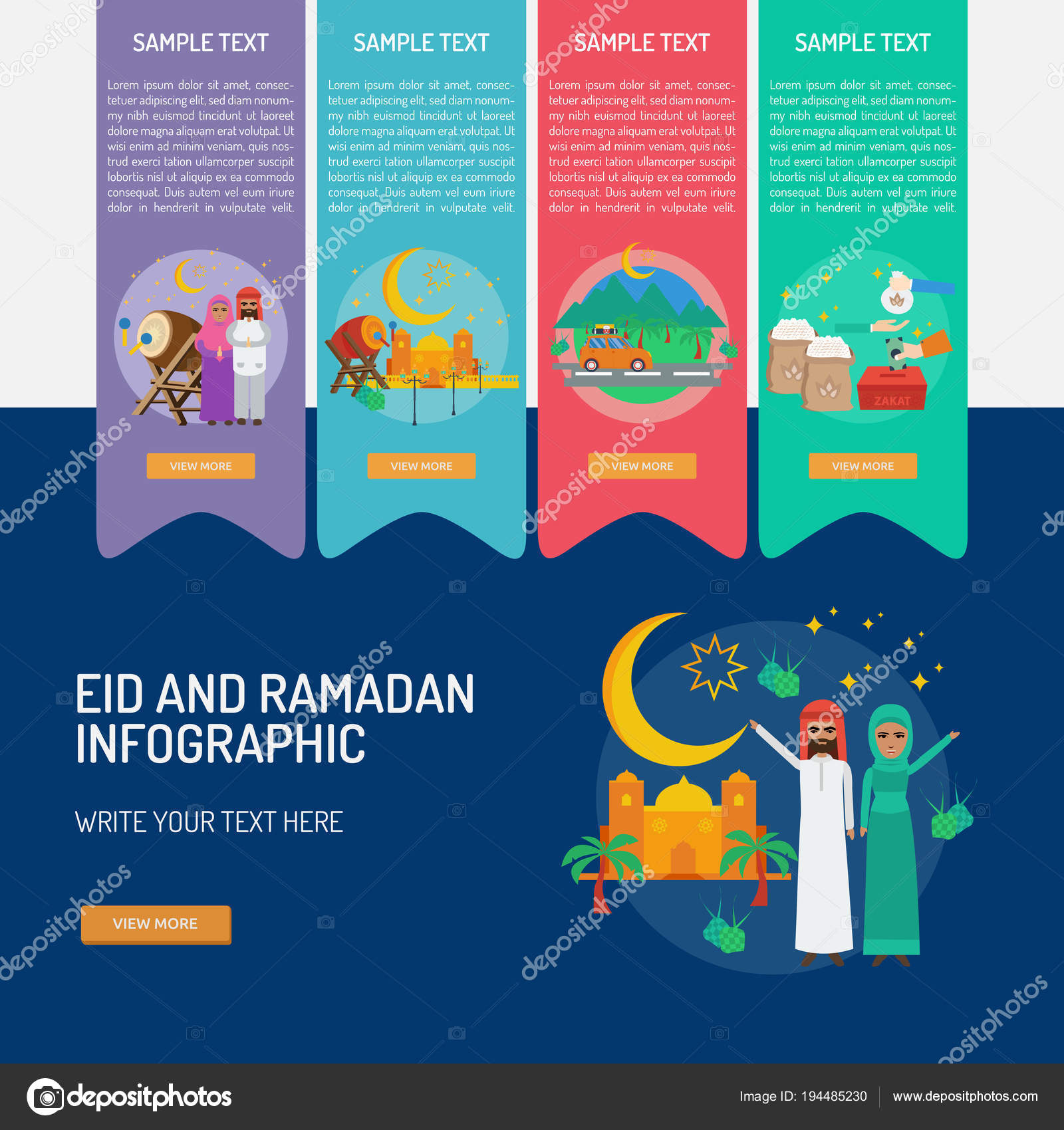 Eid Ramadan Infographic Stock Vector Image by ©Graphiqa 194485230
