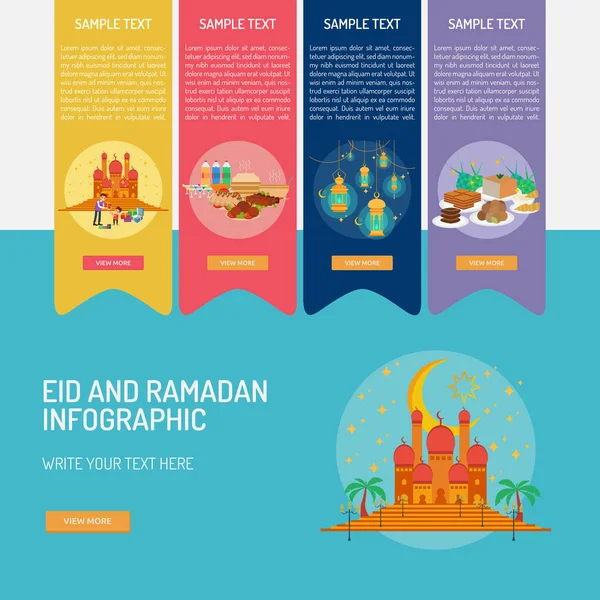 Инфографика Рамадан — стоковый вектор