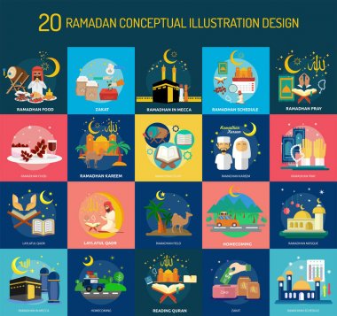 Ramazan illüstrasyon kavramsal tasarım
