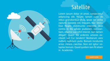 Uydu kavramsal Banner tasarımı