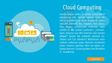 Bulut bilgi işlem kavramsal afiş