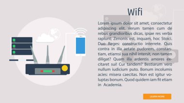 WiFi kavramsal Banner tasarımı