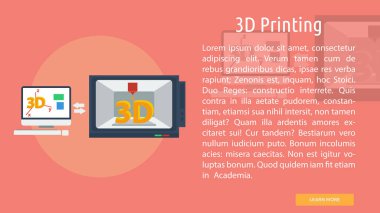 3D baskı kavramsal afiş