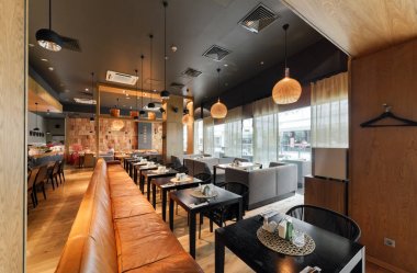 Moskova - Ağustos 2014: Japon restoran bar ve lounge 