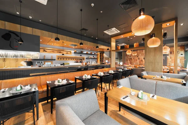 Moskova - Ağustos 2014: Japon restoran bar ve lounge 