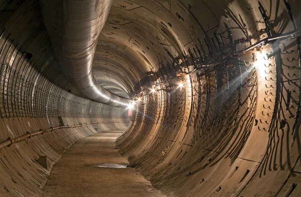 Bau Des Bahn Tunnels Drehen Sie Den Tunnel — Stockfoto
