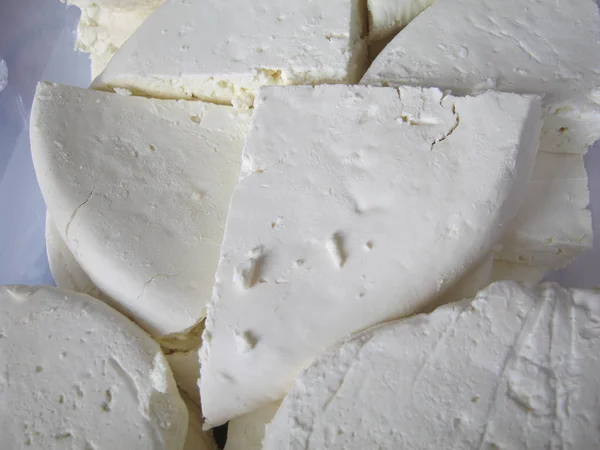 Handgemachter Käse Auf Dem Markt — Stockfoto