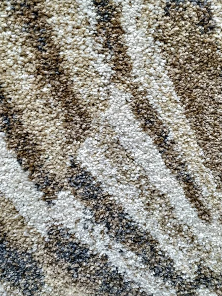 Couleurs marron et beige sur la conception de tapis pour la décoration intérieure douce et chaude des sols en laine motif de texture textile — Photo