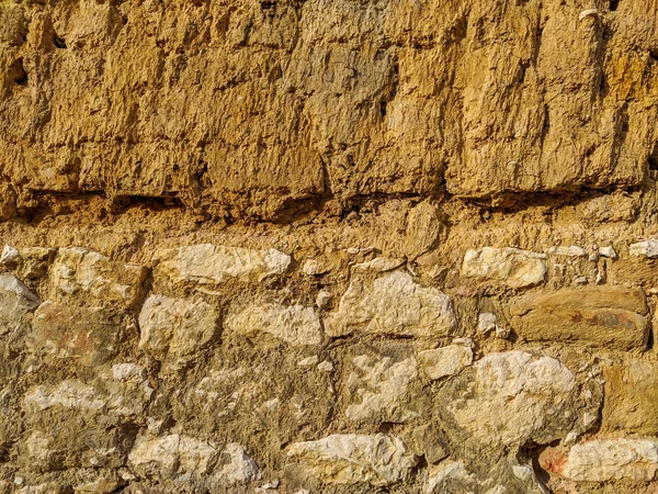 Gut aussehende Wand im Retro-Stil oder Bodenbelag für Fassade oder Tapete in Naturmaterialien Stein Felsen — Stockfoto