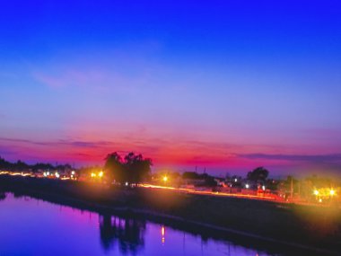 Günbatımı Güney Hint City.