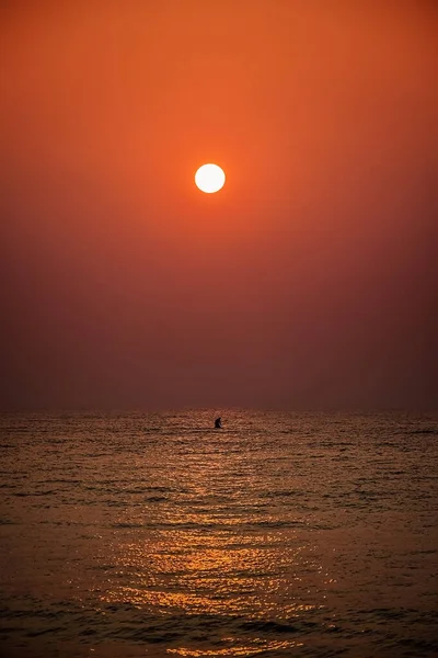 Sunrise Time Durante Viaggio Rinfrescante Mente Anima Parte Divertimento Spiaggia — Foto Stock