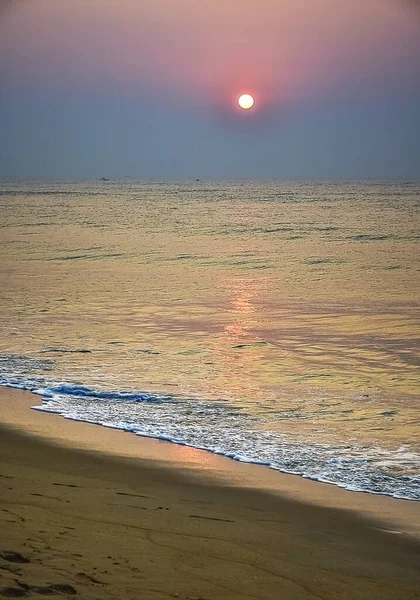 Sunrise Time Durante Viaggio Rinfrescante Mente Anima Parte Divertimento Spiaggia — Foto Stock