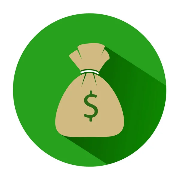 Money bag with dollar sign. Vector illustration. — Stock Vector