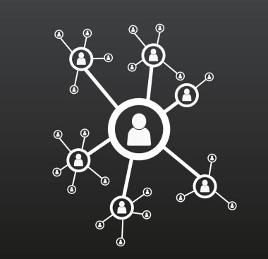 Social media icon group element. Vector illustration.