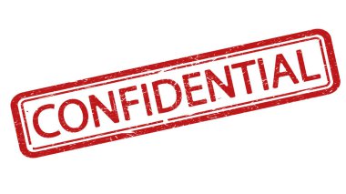 Kırmızı gizli damganın vektör çizimi. Desenli.