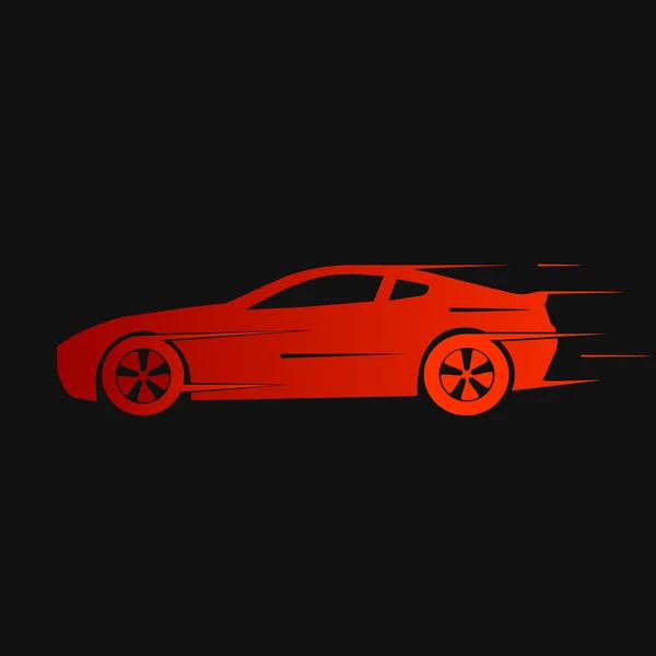 Silueta dinámica del coche, icono automotriz. Vector . — Vector de stock