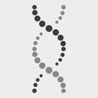 DNA ikon vektörü. Modern basit düz yaşam evrim işareti izole. Vektör.