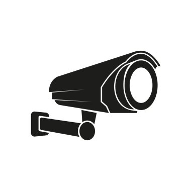 Güvenlik kamerası vektör logosu tasarımını izliyor. Adlandırılmış.