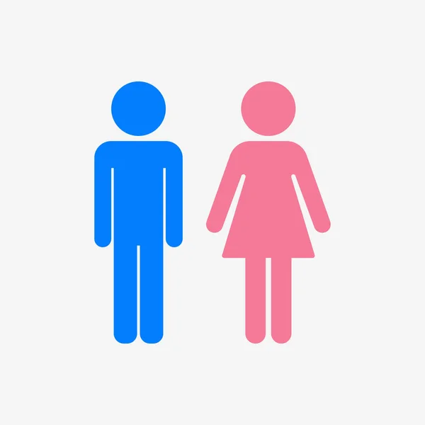 Vector illustration of male and female icons. Isolated. — ストックベクタ