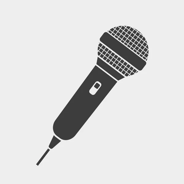 Vector illustration of simple microphone icon. Isolated. — Stock Vector