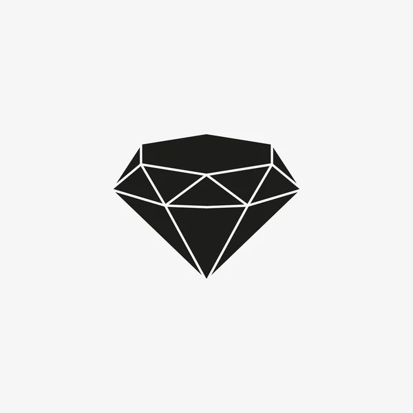다이아몬드 아이콘 벡터. 단순 한 납작 한 상징이지. 벡터. — 스톡 벡터