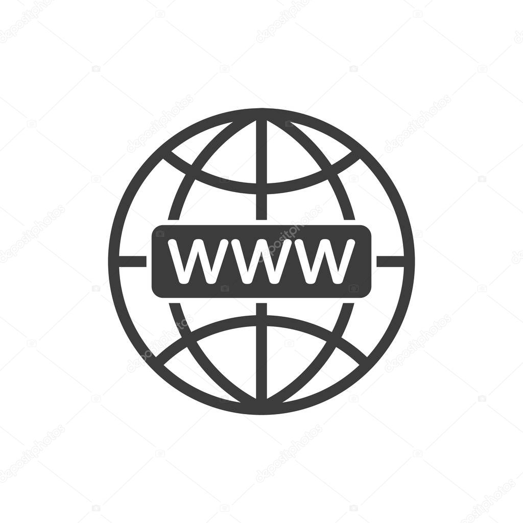 Vector illustration of internet icon design. Globe.