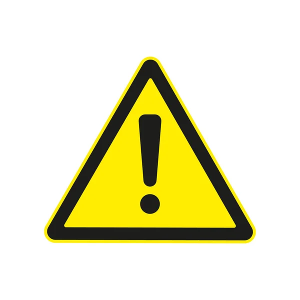Znak ostrzegawczy, niebezpieczeństwo. Żółty trójkąt. Ilustracja wektora. — Wektor stockowy
