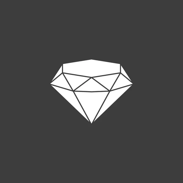 Iilustración vectorial del diamante sobre fondo negro . — Vector de stock