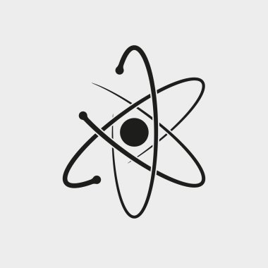 Atom simgesi tasarımının vektör illüstrasyonu. Adlandırılmış.