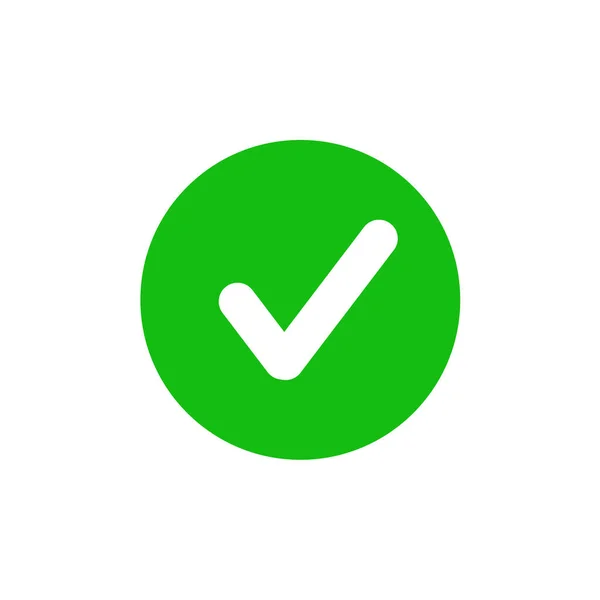 Ellenőrző lista gomb ikon. Ellenőrizze a jelet a kerek táblán. Vektor. — Stock Vector
