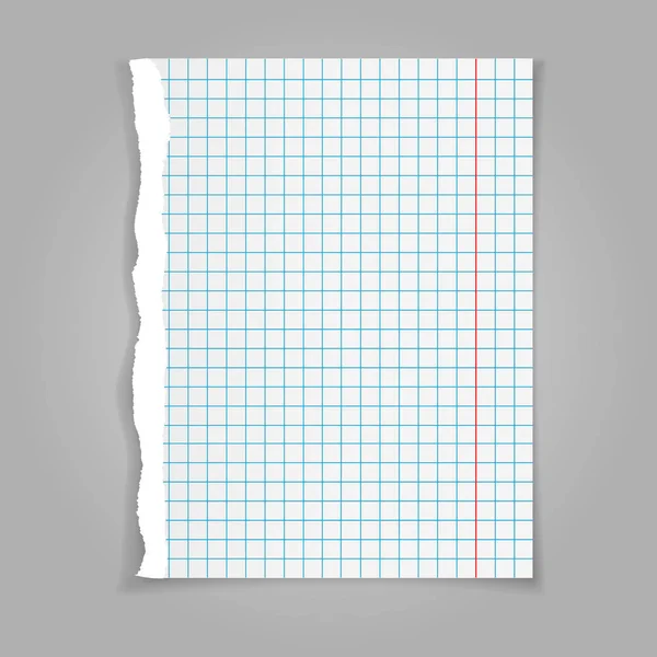 Bílý čtvercový pozadí listu papíru. Vektorové ilustrace. — Stockový vektor