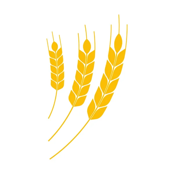 Vector illustration of wheat earth icon. Isolated. — Stock Vector