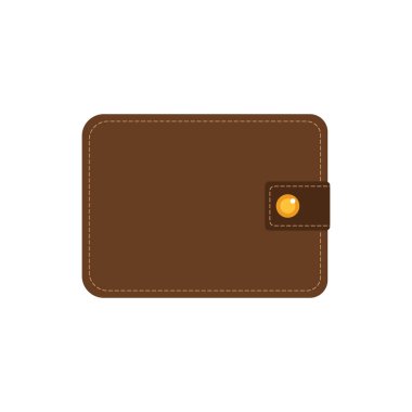 Düz stili olan güzel bir cüzdanın simgesi.