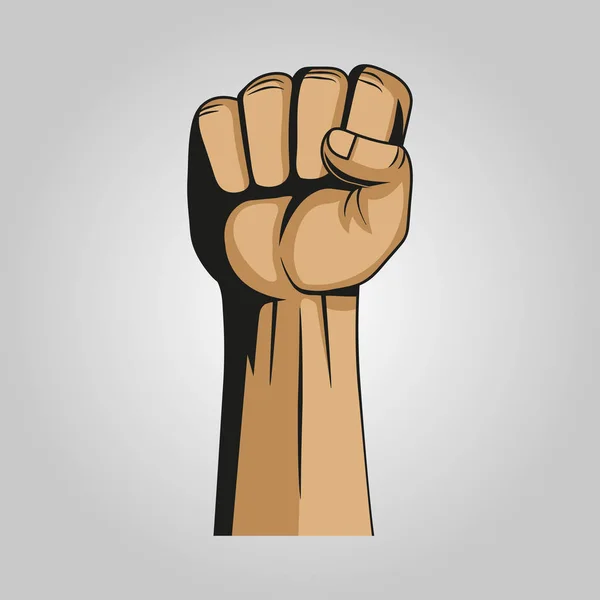 Vectoro illustration of hand with fist. Isolated. — Stock Vector