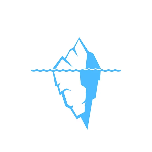 Iceberg sobre um ícone de fundo branco. Ilustração vetorial . — Vetor de Stock