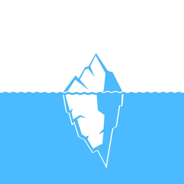 Ondas e iceberg ilustração vetor ícone design . — Vetor de Stock