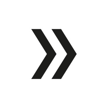 Vector illustration of double arrows icon design.