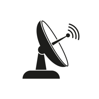 Satellite TV vector icon. Simple isolated sign symbol.