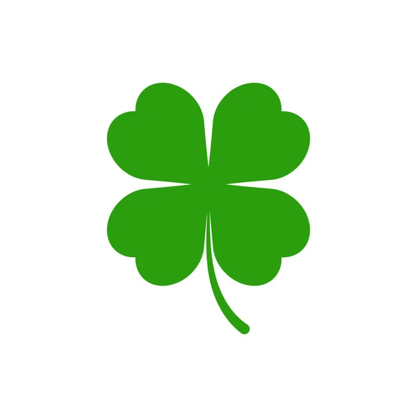 Leaf clover sign icon. Saint patrick symbol. Vector. — 스톡 벡터