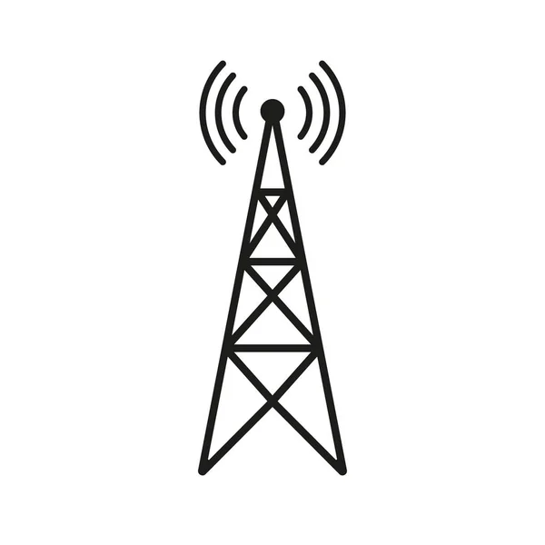 Vektor illusztrációja rádiótorony ikon design elszigetelt. — Stock Vector