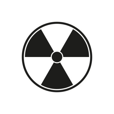 Radyasyon işaretinin dairesel temsili. İzole edilmiş.