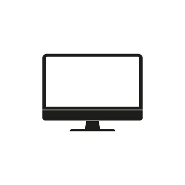 Televizyon ikonunun vektör illüstrasyonu. İzole edilmiş. Bölüm 10.