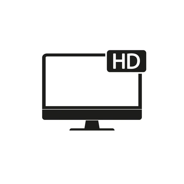 Ilustración vectorial de hd tv icono. Aislado. EPS10 . — Archivo Imágenes Vectoriales