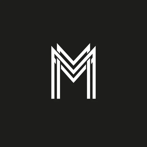 Abstracte letter M logo ontwerp. Vector illustratie. geïsoleerd. — Stockvector