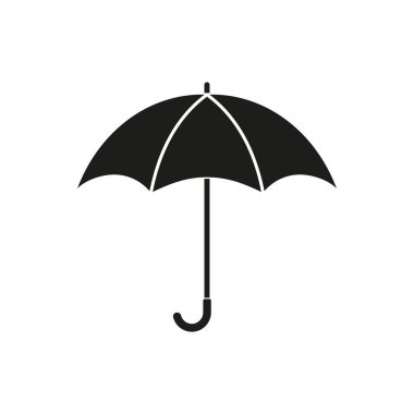 Umbrella symbol on the white background. Vector illustration. clipart