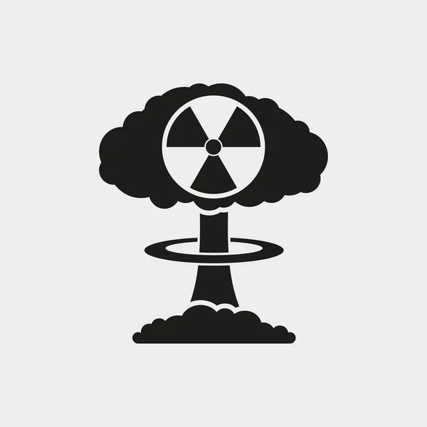 Ilustração vetorial do cogumelo de explosão nuclear. Isolados . — Vetor de Stock