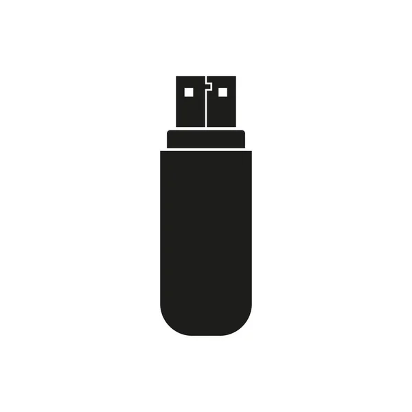 Значок флэш-диска USB. Векторная иллюстрация. Плоский дизайн . — стоковый вектор