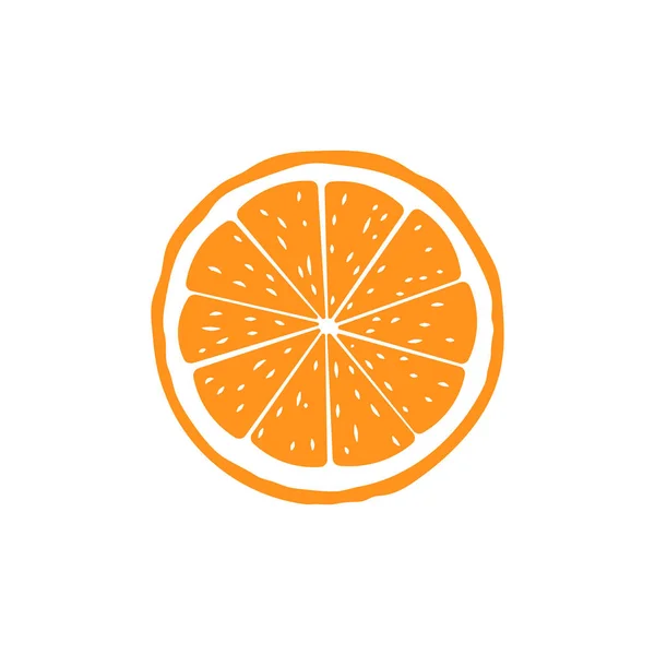 Narancs gyümölcs vektoros illusztrációja. Lapos kialakítás. Elszigetelt. — Stock Vector